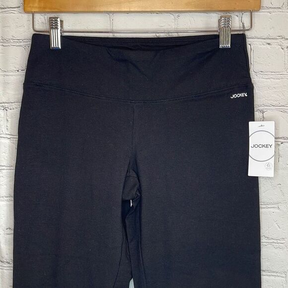 Jockey Women’s Black Stretch Jersey Leggings size small Petite - Picture 2 of 5